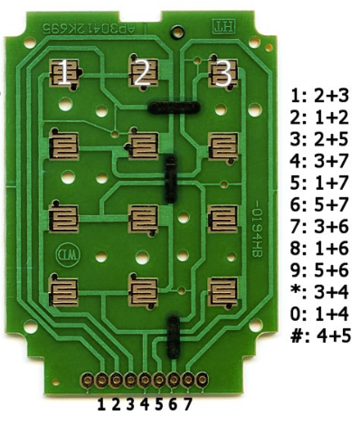 12 Key Membrane Switch Keypad 4 X 3 Matrix Array Keyboard