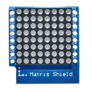 Matrix LED Shield V1.0.0 For WEMOS D1 Mini Digital Signal Output Controller Module 8 X 8 Dot Board Control