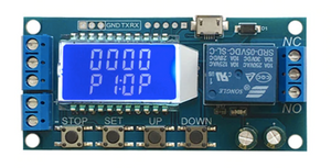 Micro USB Digital LCD Display Time Delay Relay Module DC 6-30V Control Multifunction Timer Switch Trigger Cycle Module