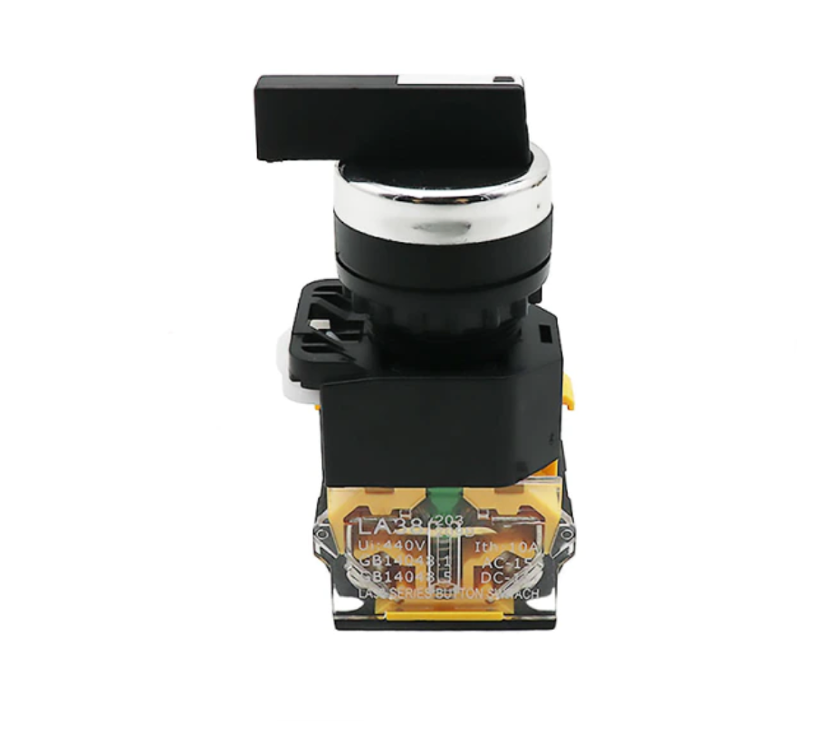 22MM Rotary Power Switch Selector Knob Latching Momentary 2NO 1NO1NC 2 Position DPST 10A 400V ON/OFF