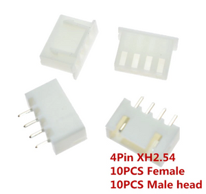 Kabel kopplingar  - 2p 3p 4p 5p pin 2.54mm hane/hona - 230 delar